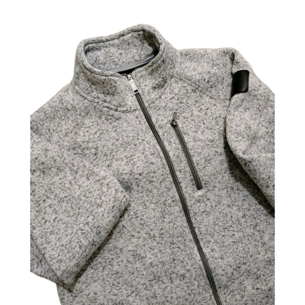 Grunt Style Fleece Jacket Men's Large Military Tactical Full Zip Heather Gray - Picture 3 of 6